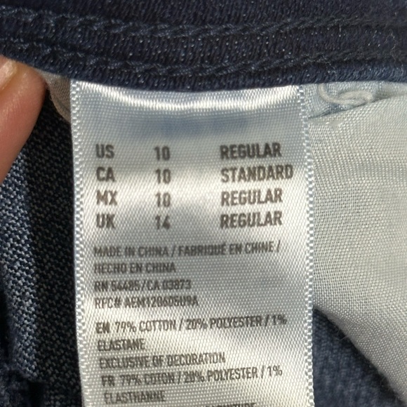 American Eagle Outfitters Dark Blue Kick Boot Jeans Size 10 - Picture 7 of 7